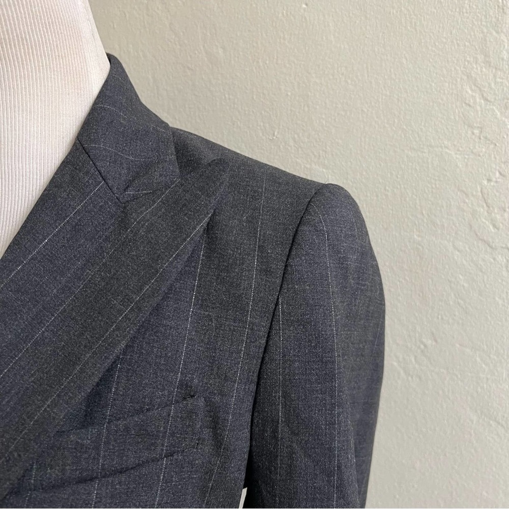 Nice Theory Pin Stripe One Button Wool Blazer Cha… - image 5